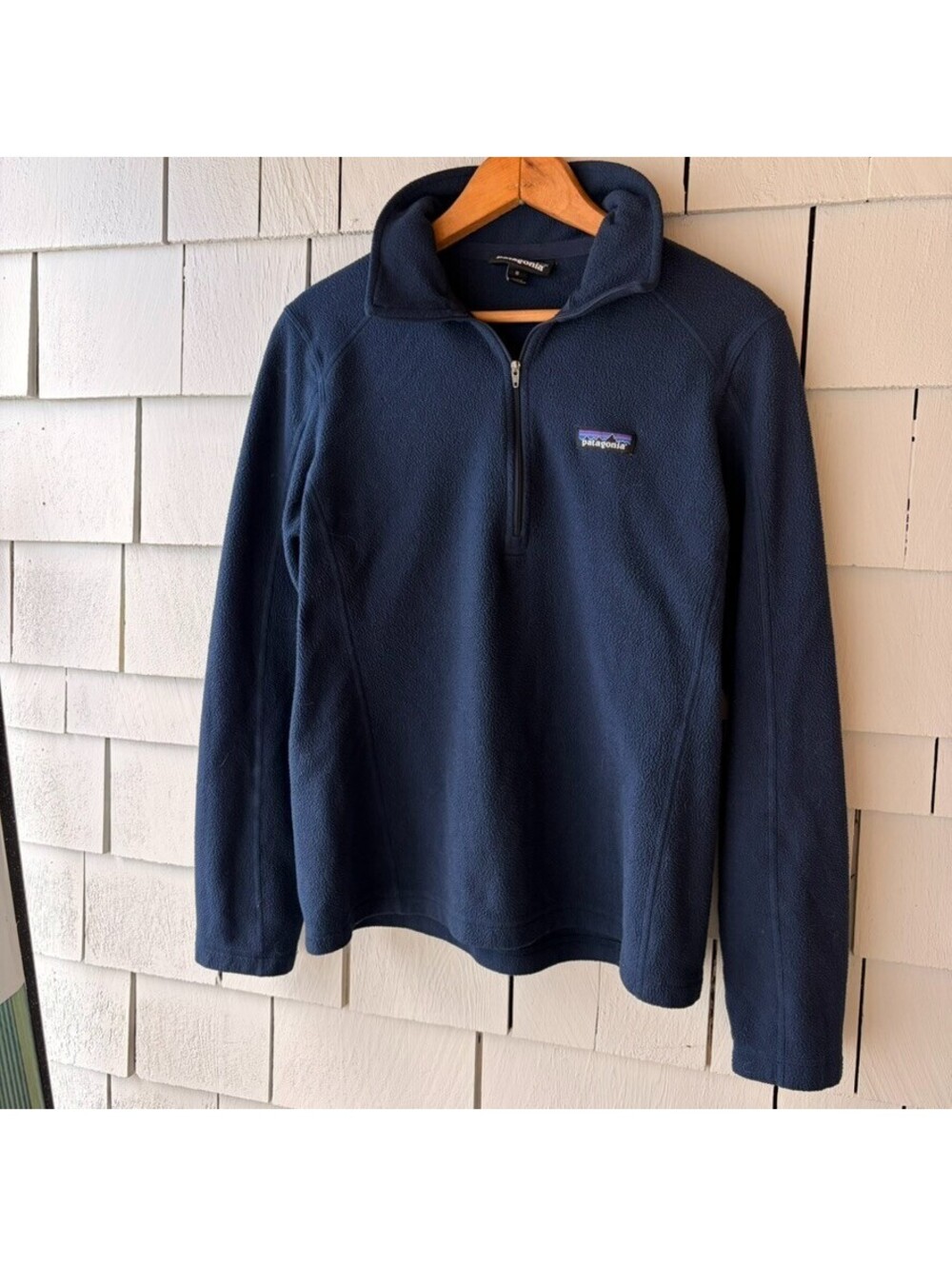 Patagonia Micro D Quarter Zip Fleece Womens M Navy Gorpcore